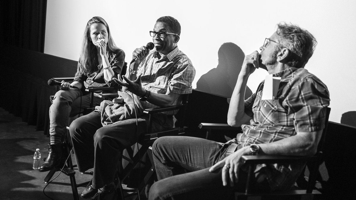 herbiehancock's tweet photo. Herbie ventured out to Glendale on Sunday night to chat about the new documentary, Blue Note: Beyond the Notes with director, Sophie Huber and Marc Maron. Brought back some memories. 📷:@tomofoto https://t.co/iOYNpc7Ej3