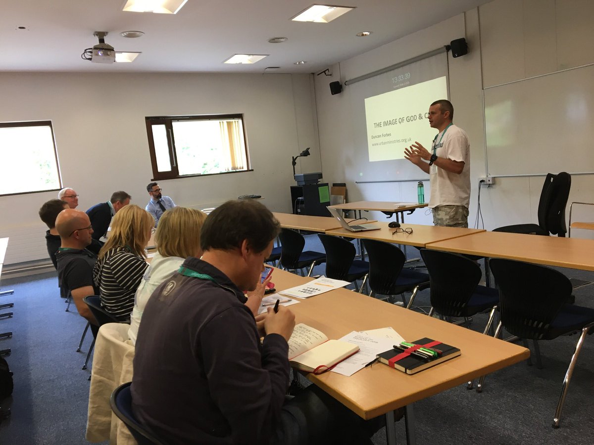 OakHillLondon's tweet photo. The image of God and class: Duncan Forbes @UrbanMinistryUK is leading one of the afternoon seminars at our School of Theology #SOT19 https://t.co/4xzTbNeYqc