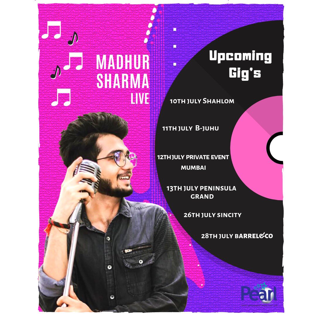 Here’s the line up of Madhur Sharma #pearlexclusive ,You don’t wanna Miss out ! 🎙🔊
#pearlartist #lineup #madhursharmalive #livesingers #lineup #mumbai #india #indianmusic #music #singer #liveperformer #indianartist #internationalperformer #sufi #bollywood