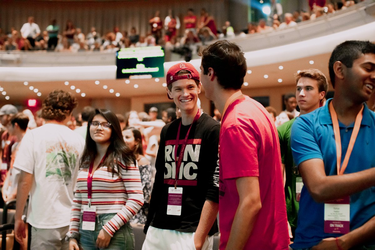 virginia_tech's tweet photo. #VT23 Orientation absolutely is as fun as it looks. 🎉😄🕺 https://t.co/988RYXnfZH