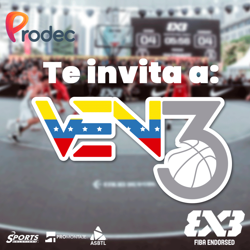 RecordSportsVE's tweet photo. Te invitamos a participar como jugador o como espectador en este nuevo evento que traemos. VEN3 baloncesto 3x3 FIBA, la modalidad que esta haciendo furor en el mundo. Mas información: https://t.co/L7J3JwmAoF, entradas a la venta en 
@mitickera https://t.co/EWBgJlaUNb