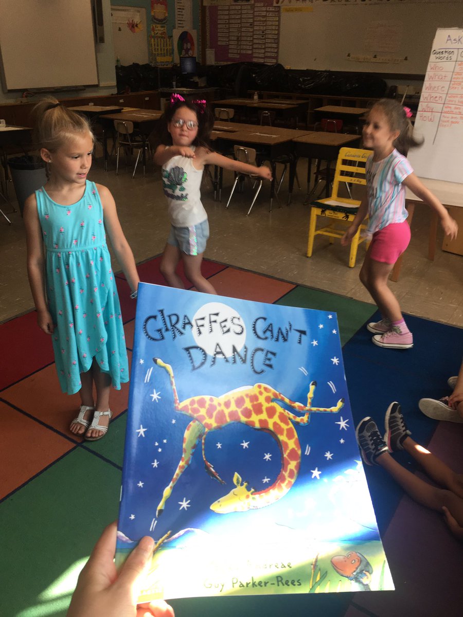 MsFrank6's tweet photo. Today we read one of my favorites, Giraffes can’t dance and had a dance party of our own! 💃🏻 #LitCamp https://t.co/OFcB3aPEIx
