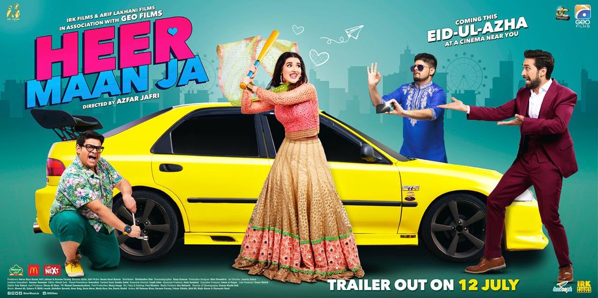 Aik baar phir hamay azma k tu dekho
La rahe hai aik aur hit zara ja k tu dekho ;)

Presenting a fun poster for an exciting film #HeerMaanJa releases this #EidUlAzha with the Superhit jori of Pakistan. 

#IRKFilms | #ArifLakhaniFilms | #GeoFilms | #DistributionClub |