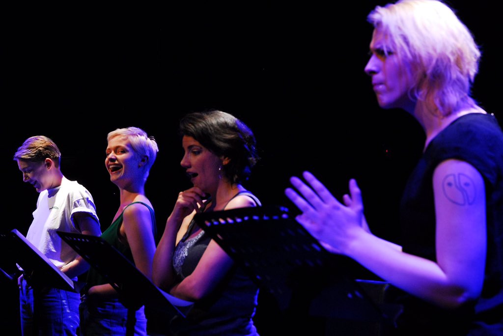 ReadingRep's tweet photo. THANK YOU to those who came to Safe and Locker Room Talk. We are so glad we get to bring important theatre like this to Reading which explores the problems faced by LGBT+ youth and the issue of misogynist ‘locker room banter’. ‘Twas a thought provoking week for us. #lgbt #RdgUK https://t.co/yyjlM0moBK