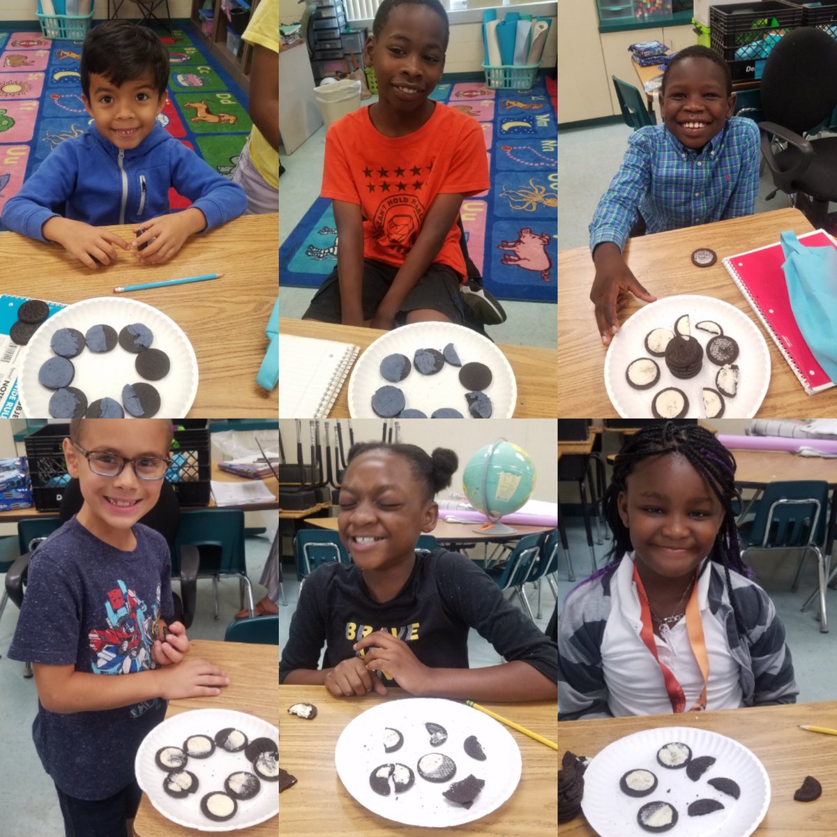NeuschwangerH's tweet photo. Learning about moon phases @HCPSForestHills to get us ready to celebrate the 50th anniversary of the moon landing. #stemcamp #summerlearning #moonphases #achievementschools https://t.co/S9vQDFZb3Z