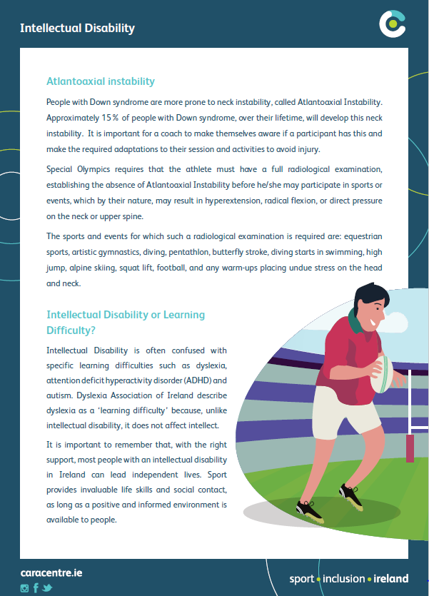 irishbadminton's tweet photo. #Step21 of the 50 steps Badminton Ireland are taking to become a more inclusive organisation is to circulate a CARA Centre Fact-Sheet. Today's fact-sheet is focused on those with Intellectual Disabilities. https://t.co/8KFx0Lsj5Z