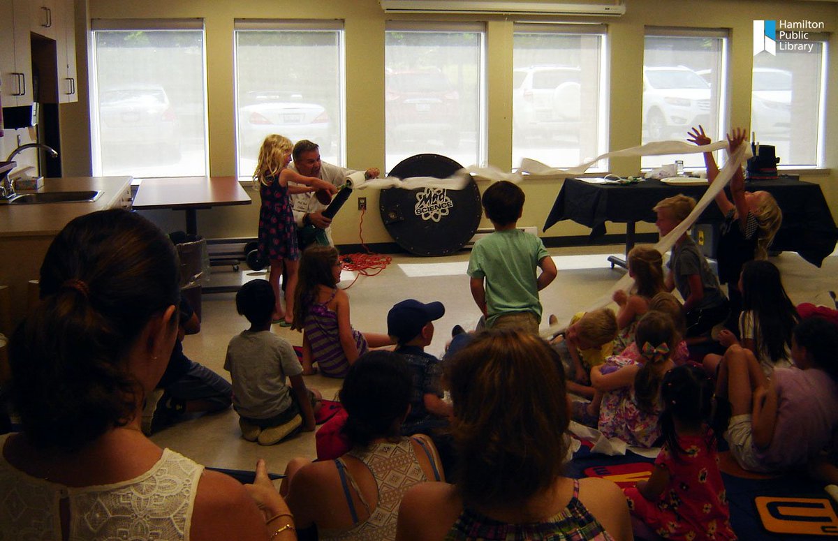 HamiltonLibrary's tweet photo. Who said science can't be fun? Mad Science Program with Professor Bob Loblaw had a blast making a mess with a leaf blower and toilet paper at #HPLAncaster. All the while teaching kids his love of science. #HamOnt #HPLkids #summerfun #summerlearning https://t.co/2v1A2jIbyl https://t.co/pdBQCvr6Ii