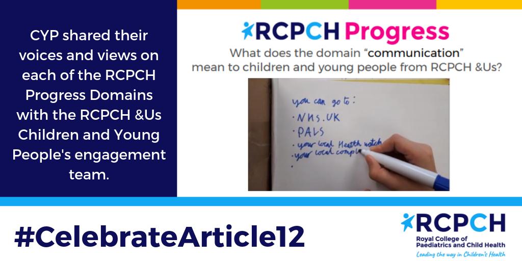 We involve CYP wherever we can because #VoiceMatters. <a href="/RCPCH_and_Us/">RCPCH_and_Us</a> asked CYP across the UK what they wanted to tell doctors on their training journey. This booklet on what #RCPCHProgress means to them was shared at Annual Conference: ow.ly/Czuc50uU8BE #CelebrateArticle12
