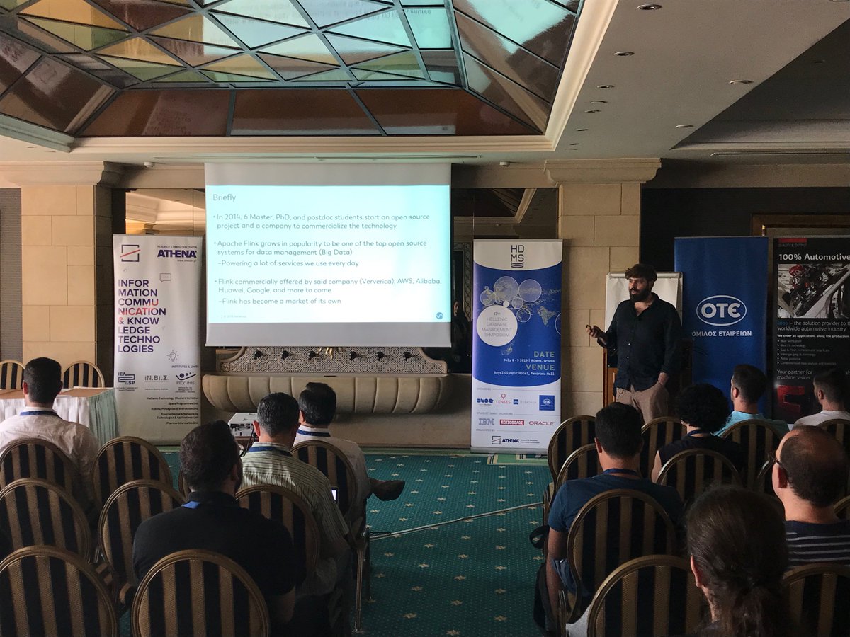 Second day at <a href="/HdmSymposium/">HDMSymposium</a> 2019 talking about success stories in entrepreneurship.

➡️More: hdms19.athenarc.gr.

#HDMS2019