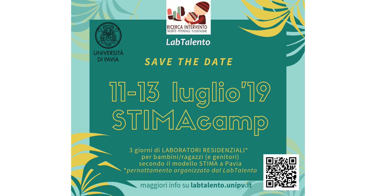 unipv's tweet image. #LabTalento #unipv, laboratorio universitario di alto potenziale, talento e plusdotazione, propone 3 giornate di laboratori per genitori e bambini per stimolare duplice percorso dedicato a sviluppo delle competenze disciplinari e ad aspetti socio-emotivi news.unipv.it/?p=41304
