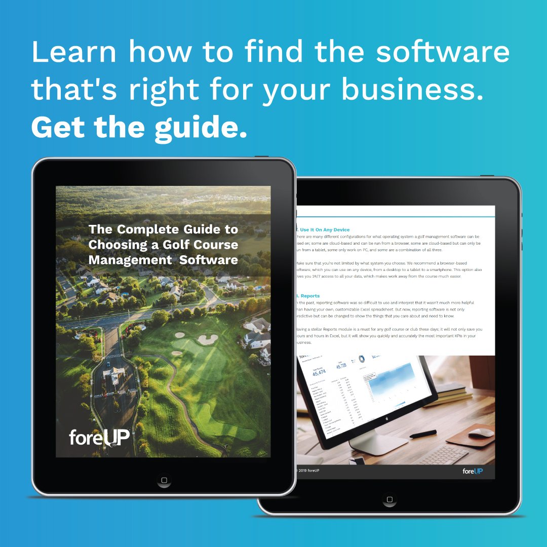 foreUP's tweet image. What are the essential features in a golf management software that you can’t do without? We have identified 8 that you must have to run your course effectively. ⛳

Check out this guide to see how your software measures UP! 
👉 bit.ly/2La1l7A

#foreUPgolf #golfsolutions