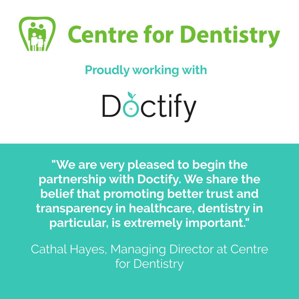 doctifyuk's tweet image. We are proud to be working with Centre for Dentistry! We look forward to providing their patients with more transparency, choice and access to great Dentists and clinics as a result. @CFD_UK 

ow.ly/z12G50uWuzj