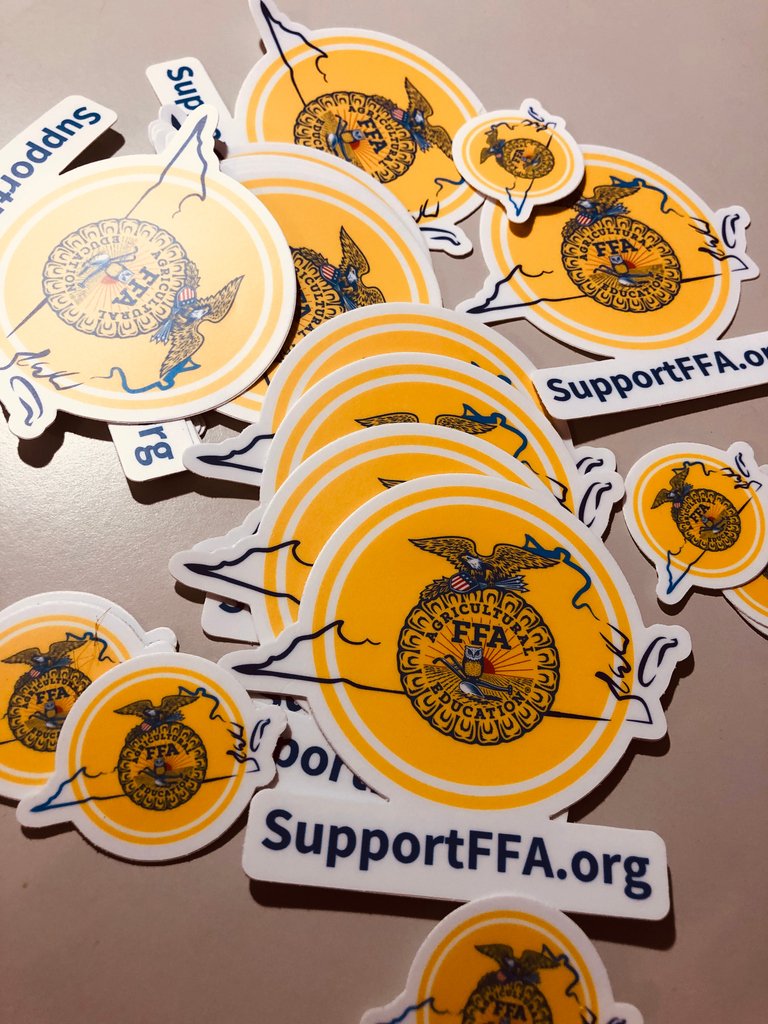 Who wants to win some #supportVAFFA decals?

Tweet a photo of you and Mr. Trice from Virginia FFA Leadership Camp - don't forget to @ us!

You have until midnight tonight - a random winner will be picked from Facebook, Instagram and Twitter!

Winners announced tomorrow.
