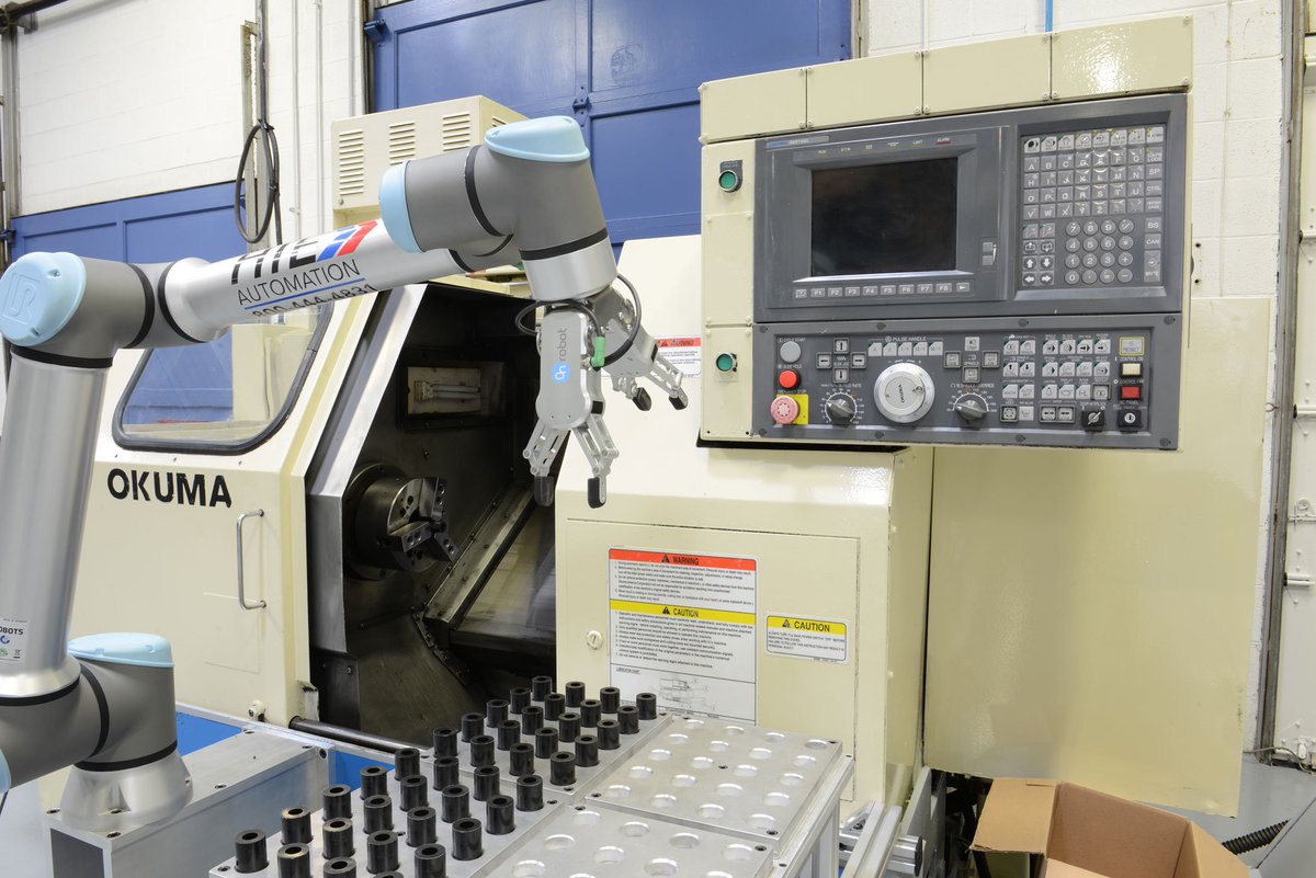 HTE_Automation's tweet image. Come see live action as collaborative robots POLISH, INSPECT, PICK &apos;n PLACE, and ASSEMBLE.  Also see a Cobot as it tends a machine while Autonomous Mobile Robots effortlessly navigate the crowd. @Universal_Robot @MobileIndRobots