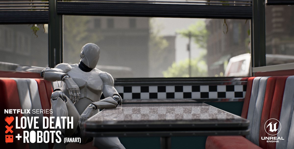 ThatRyanManning's tweet photo. Just wrapped a week long exercise in creating #cinematic scenes inspired by #Netflix "Love Death + Robots" using nothing but #UE4 &amp; #Marketplace Assets. These are the results...
#gamedev #unrealengine #indie @badrhinogames https://t.co/9pMVnflTjY