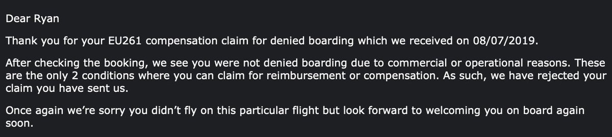 ryehallett's tweet photo. Wasn’t allowed on a flight because we were advised they had flown the wrong plane, advised we would receive compensation for this error. What a fucking joke you lot are. @easyJet 

We had to pay for another flight home the next day? https://t.co/GMDiTnHhOz