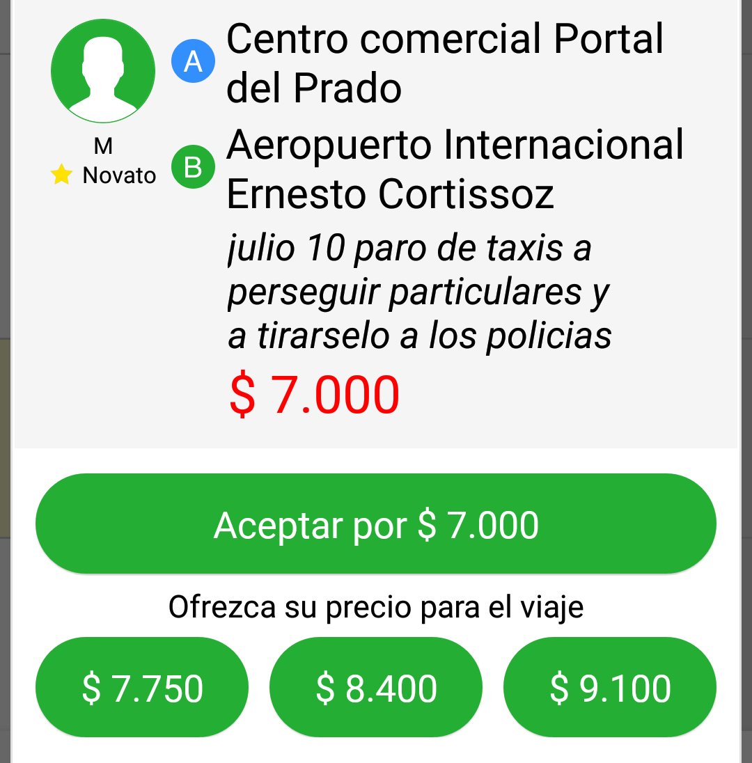 soyindriver's tweet photo. Señores @inDriver @indriver_col , cuidado con esto, pendientes a #Barranquilla que van a utilizar la APP para vandalismo y ejecutar persecución a los carros particulares los mismos taxistas, eso hace daño al gremio y a la APP https://t.co/Ku3ixBsZom