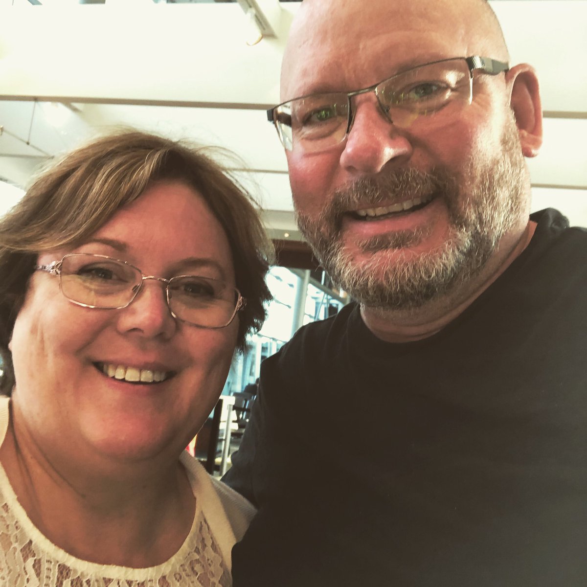 In Victoria airport waiting for our flight to Las Vegas