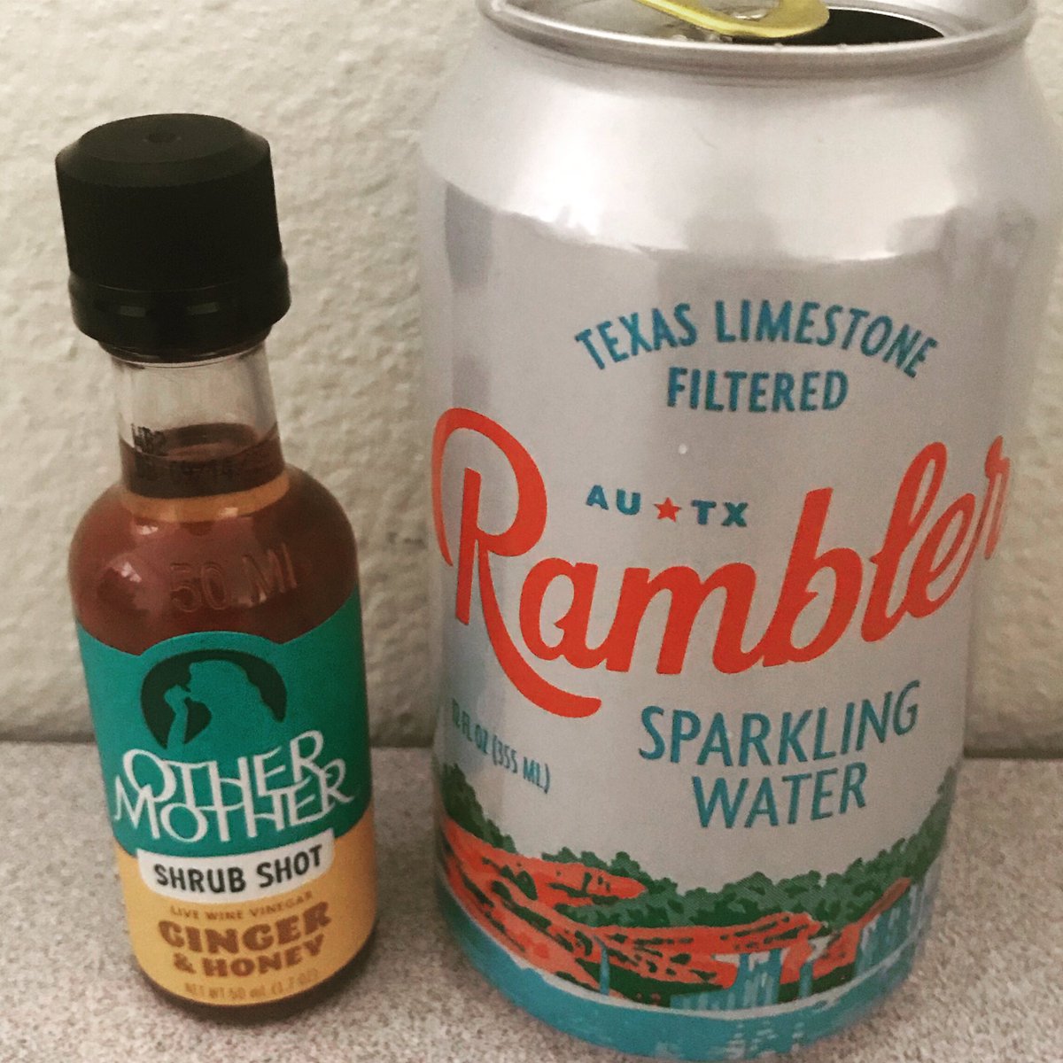 Starting my day out well with an Other Mother Shrub Shot. #othermothershrubshot #ramblersparklingwater