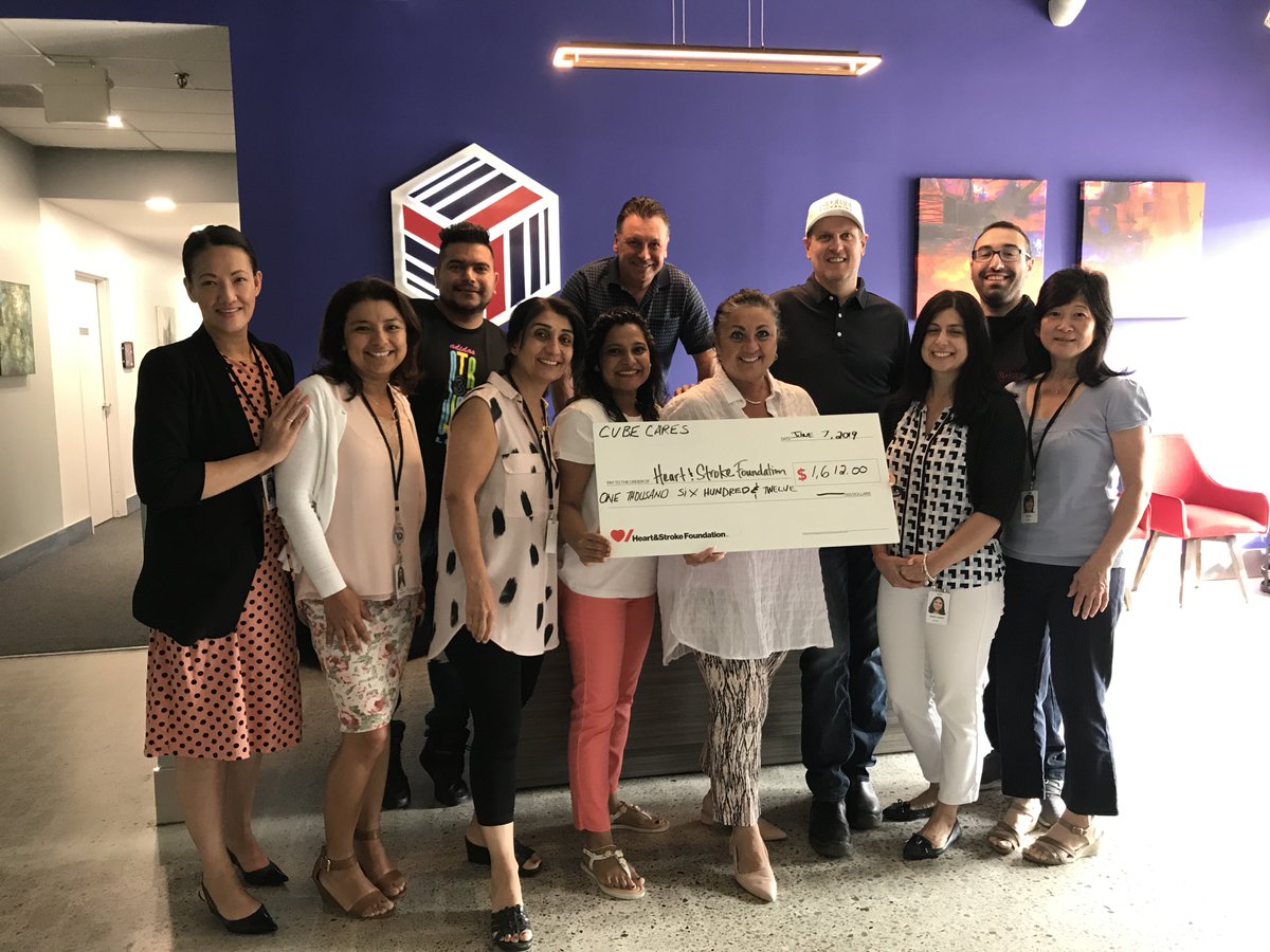 CubePackaging's tweet photo. We take health to heart at CuBE! @HeartandStroke #CuBEcares #theHSF #heartandstroke #employeexperience #givingback https://t.co/MnC6UjxEjX