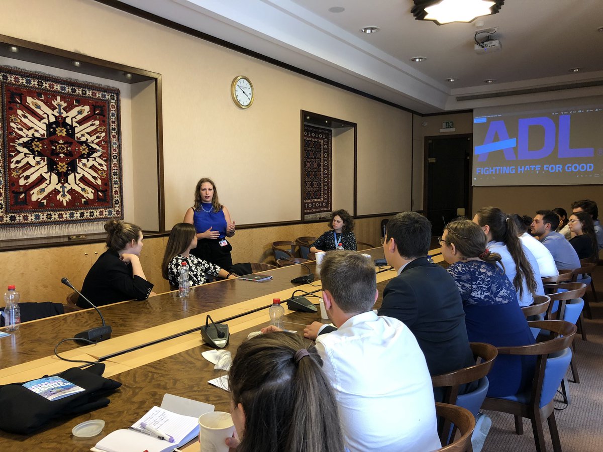 EUJS's tweet photo. . @DaliaGrinfeld’s first EUJS contact was the EUJS Ambassadors to the UN seminar and 5 years later she’s running an intro session to the @ADL and her plans to engage youth as Deputy Director for Europe. #proud #EUJSatUN #HRC41 https://t.co/renA9aC4DM