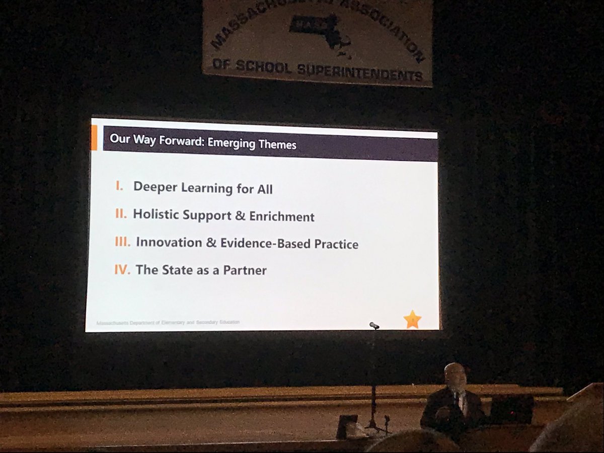 Hearing from the Commissioner about the future of education in MA at the MASS Executive Institute