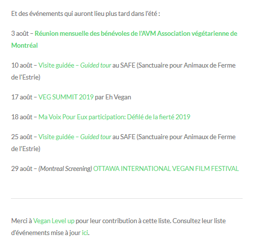 vegemontreal's tweet photo. Voici les #événements #véganes à Montréal de cet été (juillet et août): https://t.co/JNog22m4KX https://t.co/wCOvjyDQJ7