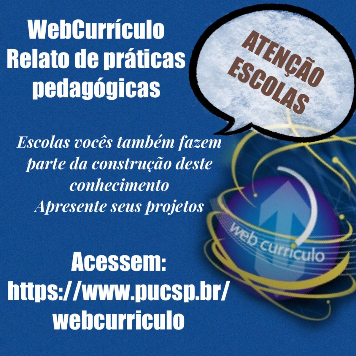 Estamos com as inscrições abertas! Acesse nosso site: pucsp.br/webcurriculo