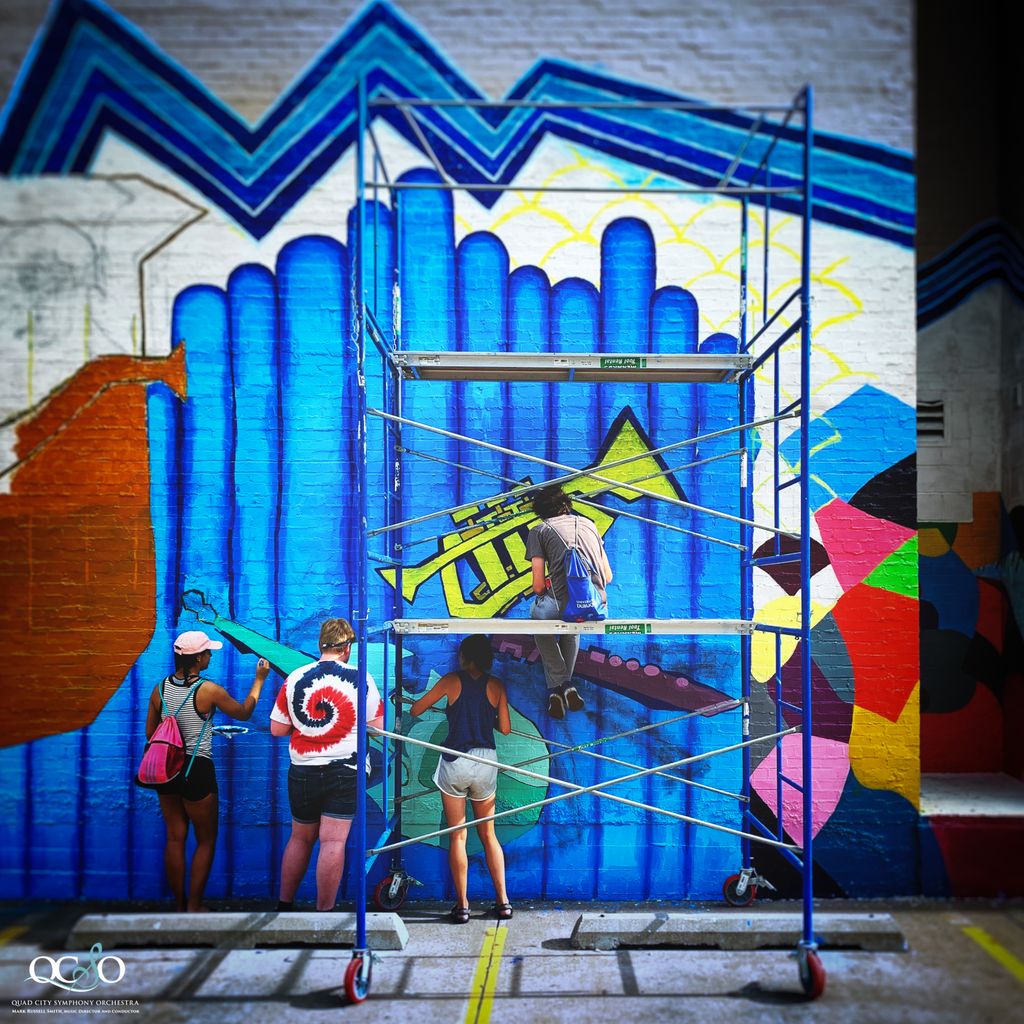 QCSymphony's tweet photo. Love seeing the brightly colored instruments taking shape on our wall!
#QCSO #QCArts #MetroArts #PublicArt #DowntownDavenport #TagTheQC #MakeItHereQC https://t.co/6WKtud7H8p