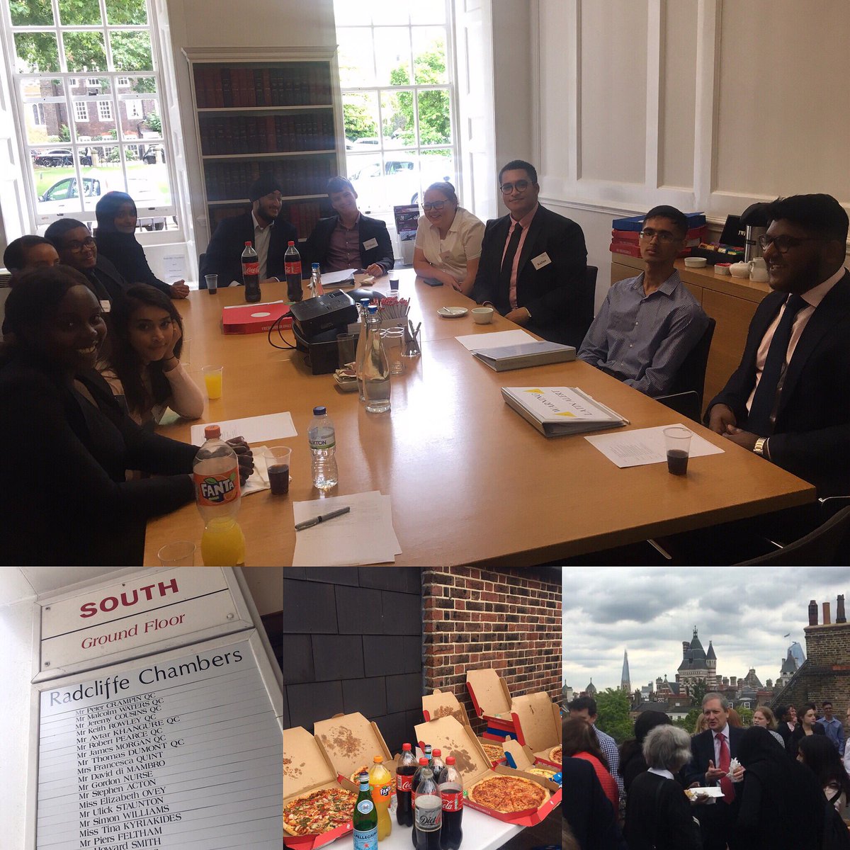 legalcheek's tweet photo. Sixth-formers and aspiring barristers take part in @RadcliffeChmbrs’ student barrister experience, a myth-busting two-day workshop designed to encourage a career at the chancery bar 📑🖊 The students networked over pizza(!) 🍕 on the set’s rooftop terrace with members of chambers https://t.co/fU9oWEHZb8