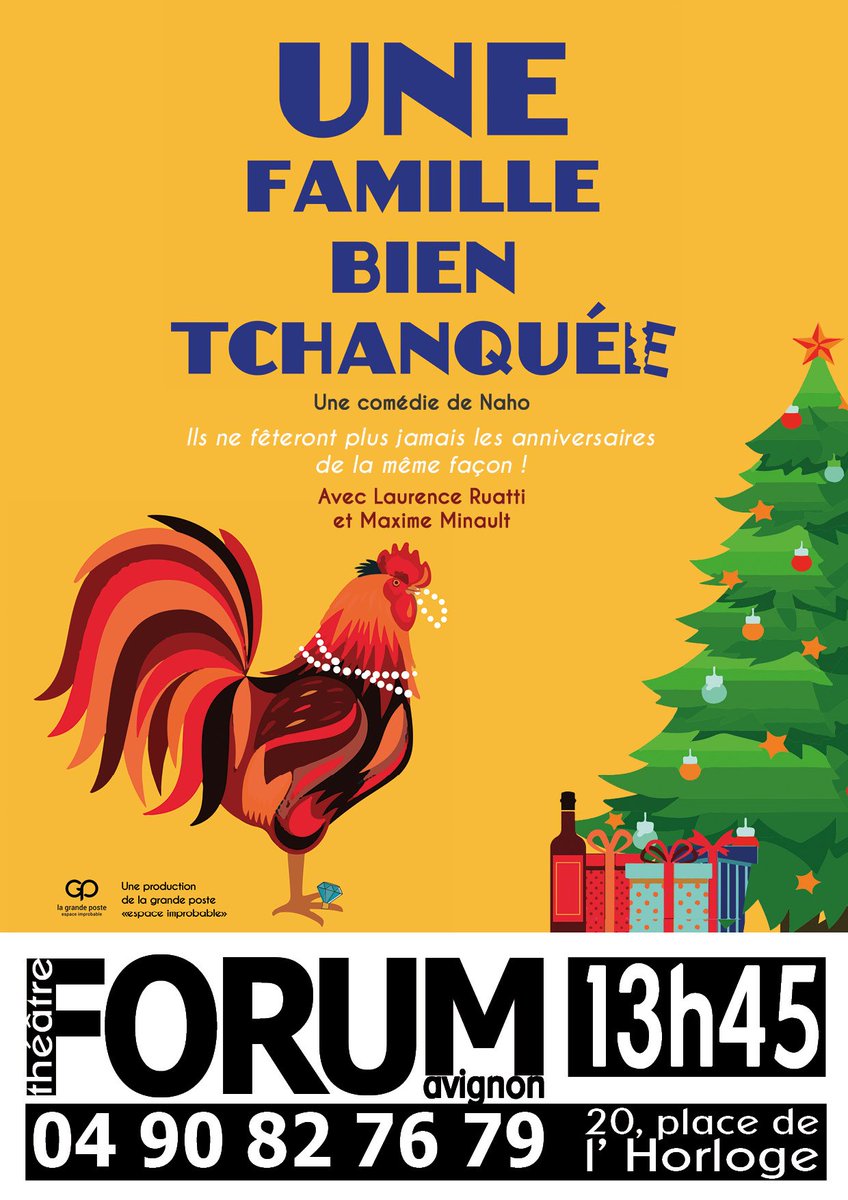 PosteGrande's tweet image. Une famille bien tchanquée sera tout le mois au @FestivalAvignon au théâtre du Forum à 13h45 ! Le reste de la journée, venez rencontrer les comédiens dans les rues d’Avignon ! ☀️☀️ #spectacle #théâtre #avignon #festival #comediens #comedie