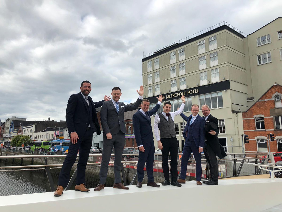 MetropoleCork's tweet photo. All roads lead to The Metropole Hotel... Our first day on the iconic new #maryelmesbridge! 
#Cork #purecork https://t.co/aeXseDk5FM
