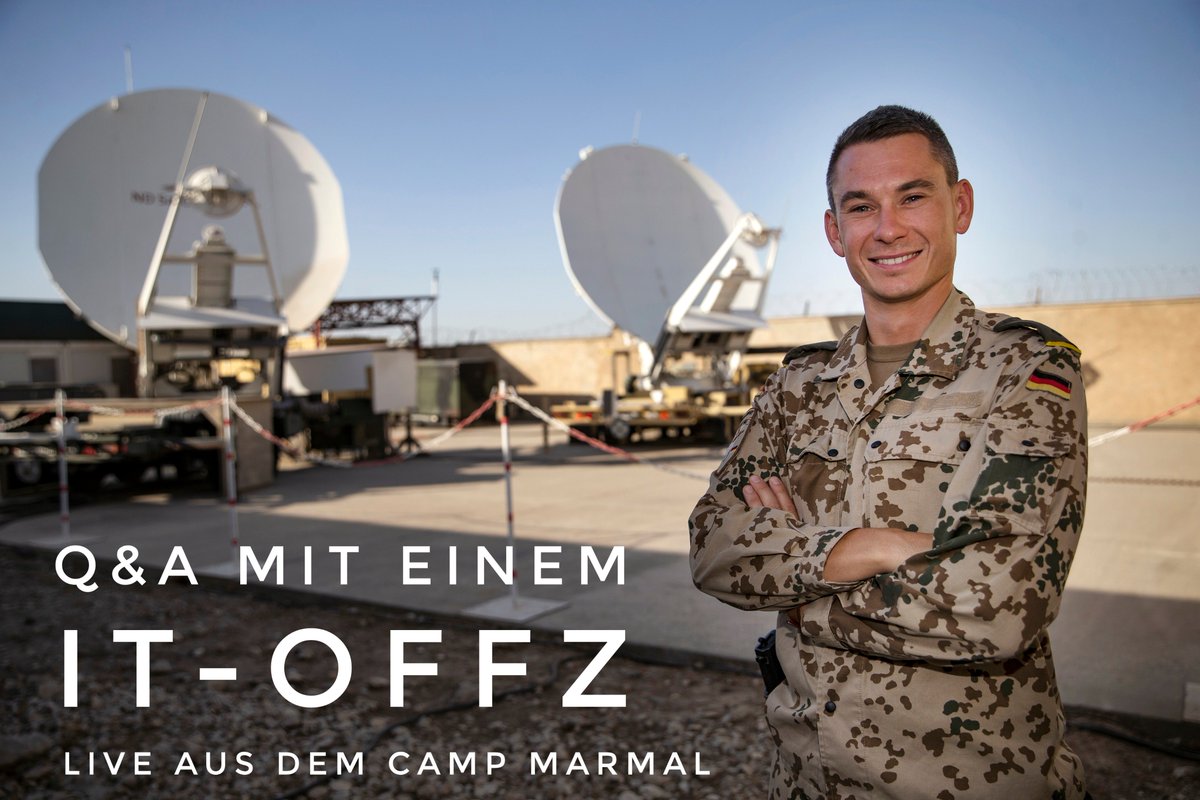 bundeswehrInfo's tweet image. 17:30 – 18:30 Uhr: Q&amp;amp;A mit einem IT-Offz auf Instagram, live aus Mazar-e-Sharif. Stellt Eure Fragen hier: instagram.com/p/Bzst-6QIaH6/
#ResoluteSupport #EmbeddedCommunity #Soldat #soldier @NATO