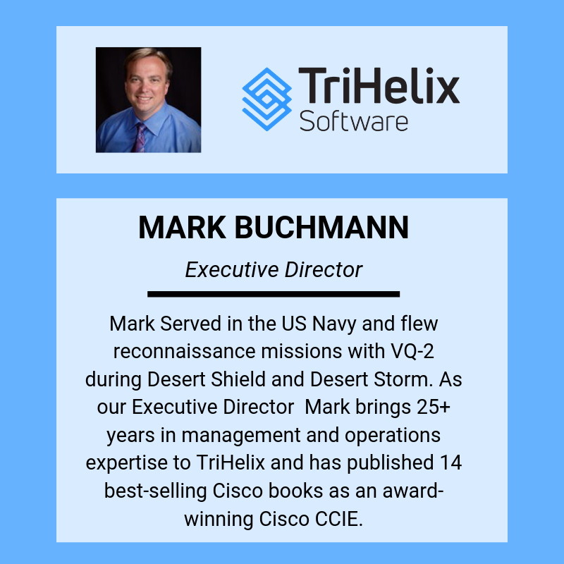 TrihelixSW's tweet image. Meet Mark Buchmann!

Mark is our Executive Director here at TriHelix and a distinguished veteran of the US Navy. Learn more about Mark and the rest of the TriHelix team at our site: zurl.co/bB1x