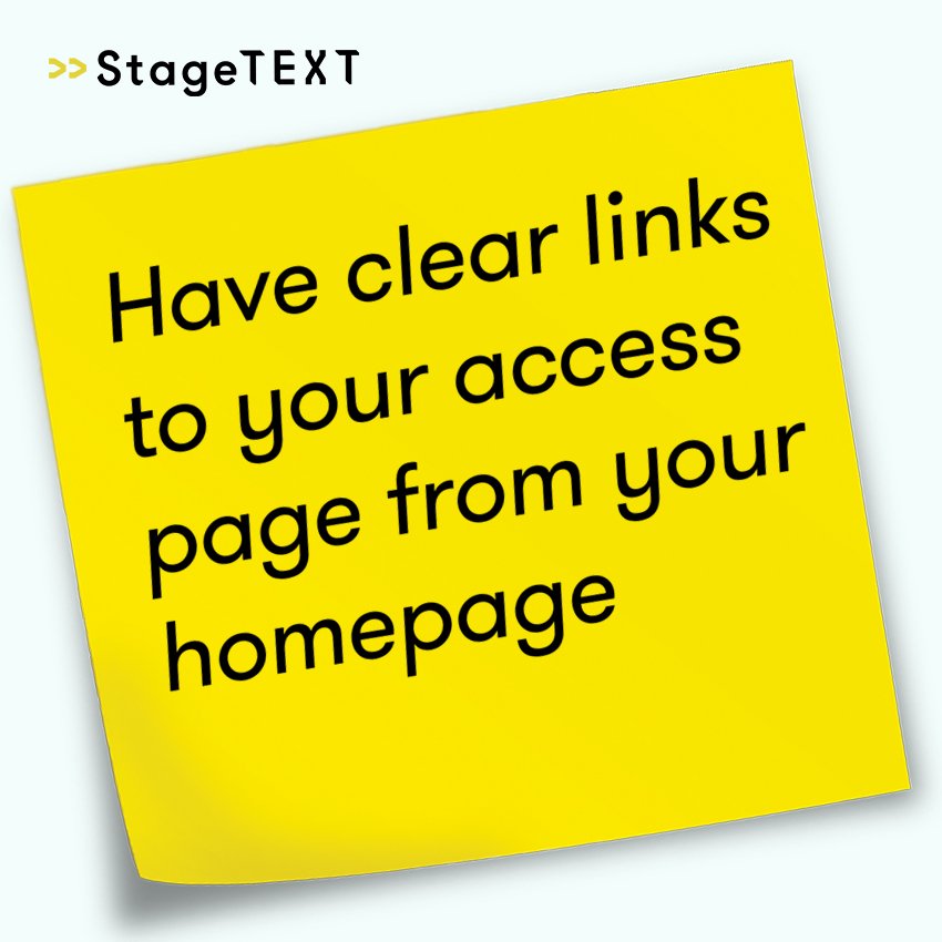 Stagetext's tweet photo. We will be sharing our #toptips @amadigital conference this week. #access #digital #marketing #customerservice #audiencedevelopement https://t.co/7EwGwEW7Zg