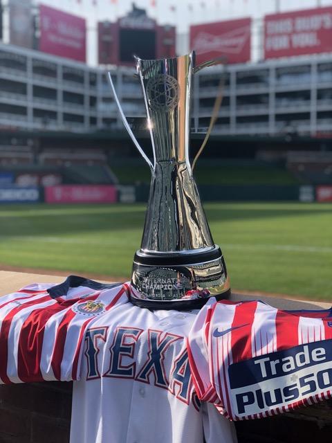 Rangers's tweet photo. This one's for you, fùtbol fans! 

RETWEET for a chance to win one of 3 pairs of tickets to 7/23's @IntChampionsCup ⚽ match at Globe Life Park between @Chivas &amp; @Atleti!

Rules: https://t.co/Jskbg4l4dE https://t.co/nyY9aejW1c