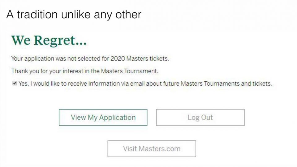 Want Masters tickets? Here's how to apply for tickets for the 2023 Masters