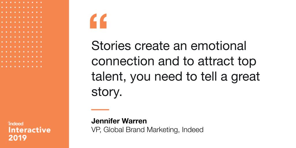 IndeedCanada's tweet image. What kind of story is your company telling? Does it attract top talent? #indeedinteractive #storytelling