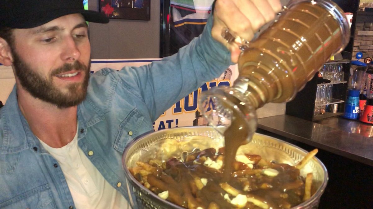 Joel Edmundson Eating poutine out of the Stanley Cup at Joe Beeverz Bar &amp;... youtu.be/lz-xsuaWZfY <a href="/JayOnrait/">Jay Onrait</a> <a href="/NHL/">NHL</a> <a href="/StLouisBlues/">St. Louis Blues</a> <a href="/Joebeeverz/">Joe Beeverz</a> <a href="/TSNBobMcKenzie/">Bob McKenzie</a> <a href="/tsnotoole/">tsnotoole</a> #BdnMb #stanleycup <a href="/TSN_Sports/">TSN</a> <a href="/Sportsnet/">Sportsnet</a> <a href="/darenmillard/">Daren Millard</a>
