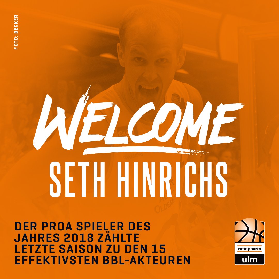 🔶 Herzlich Willkommen, <a href="/Seth_Hinrichs/">Seth Hinrichs</a>! 🔶
Die dritte #uuulmer Neuverpflichtung kommt vom Ligakonkurrenten @scrastavechta und hat für eine Saison unterschrieben! #weareone

Hier geht's zur Meldung ➡️ ratiopharmulm.com/news/seth-hinr…