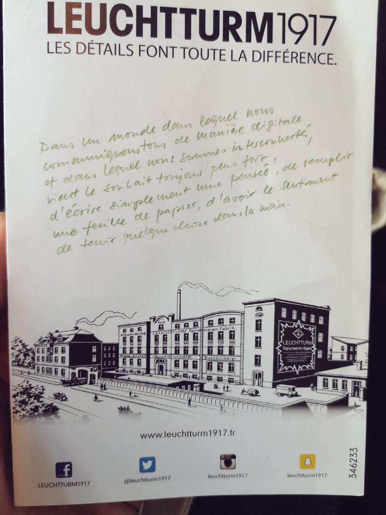 Can't wait to get my personnalized sketchbook by <a href="/Leuchtturm1917/">Leuchtturm1917</a> as a great souvenir from #Salonduluxe :-) #detailsmakeadifference #luxury #theartofhandwriting