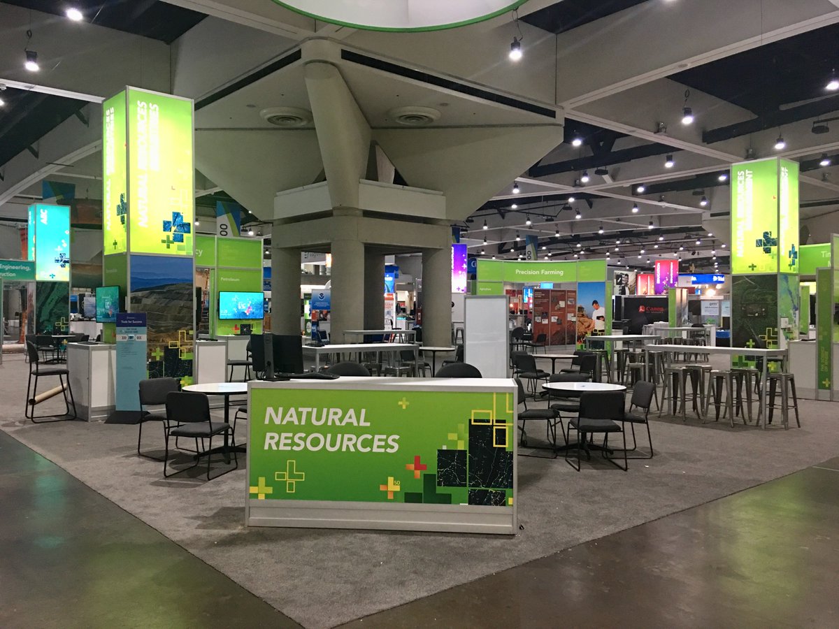 EsriUC's tweet photo. The UC Expo opens at 9:00 am today! Explore the latest product solutions, see the latest tech, and so much more. We'll see you in Halls A-C https://t.co/xVZOEIKIv7 #EsriUC https://t.co/Qq7P9kiOf9