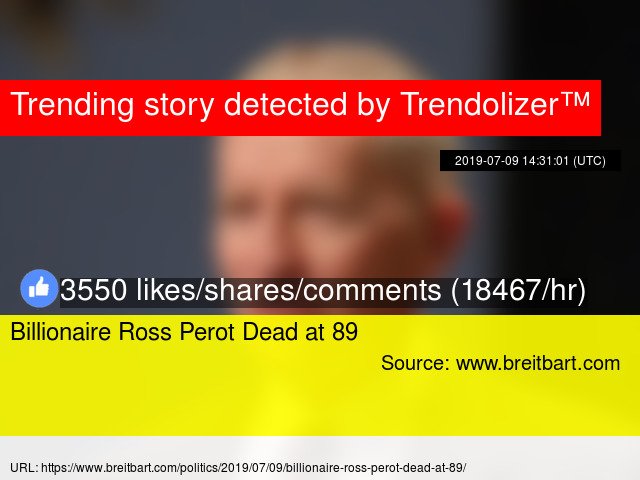 Billionaire #RossPerot Dead at 89 #independentpresidentialcandidate #cancer trendolizer.com/2019/07/billio…