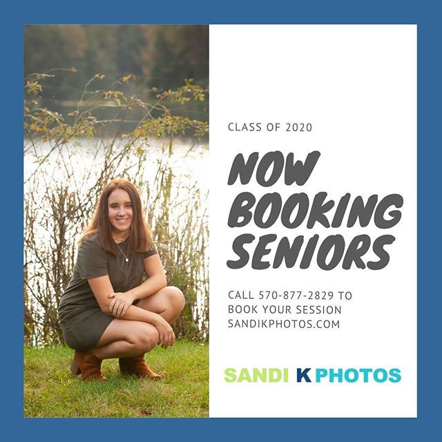 To book your senior session call 570-877-2829 or email sandi@sandikphotos.com