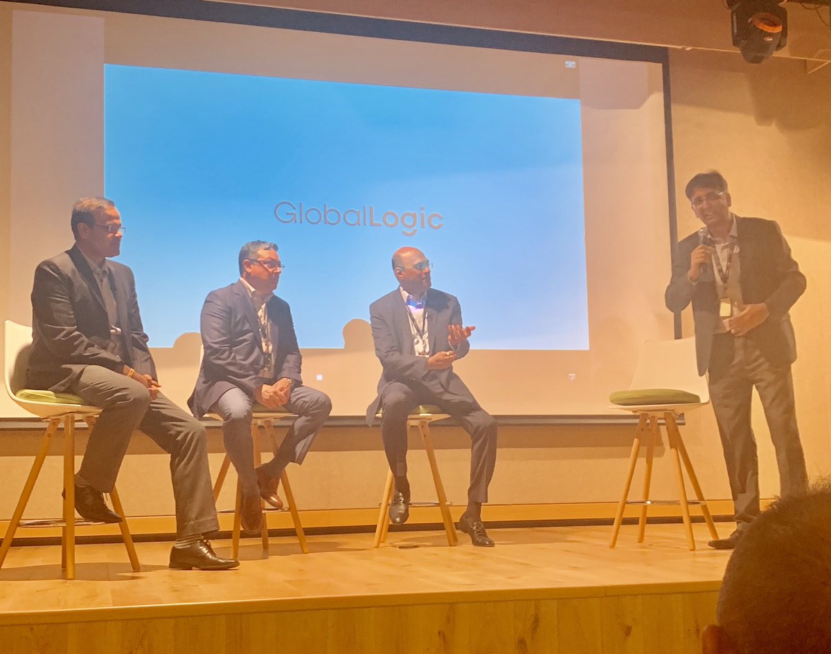 ShuchitaS's tweet photo. On the event of inauguration of our new space GlobalLogic Noida amazing to hear the plans for getting to greater heights together!!!!Rohit Madhok moderating the chat with Sumit Sood Arya Barirani and Shashank Samant #whybeordinary #LifeAtGL #JoinGenerationNext https://t.co/snzVxjhYVl
