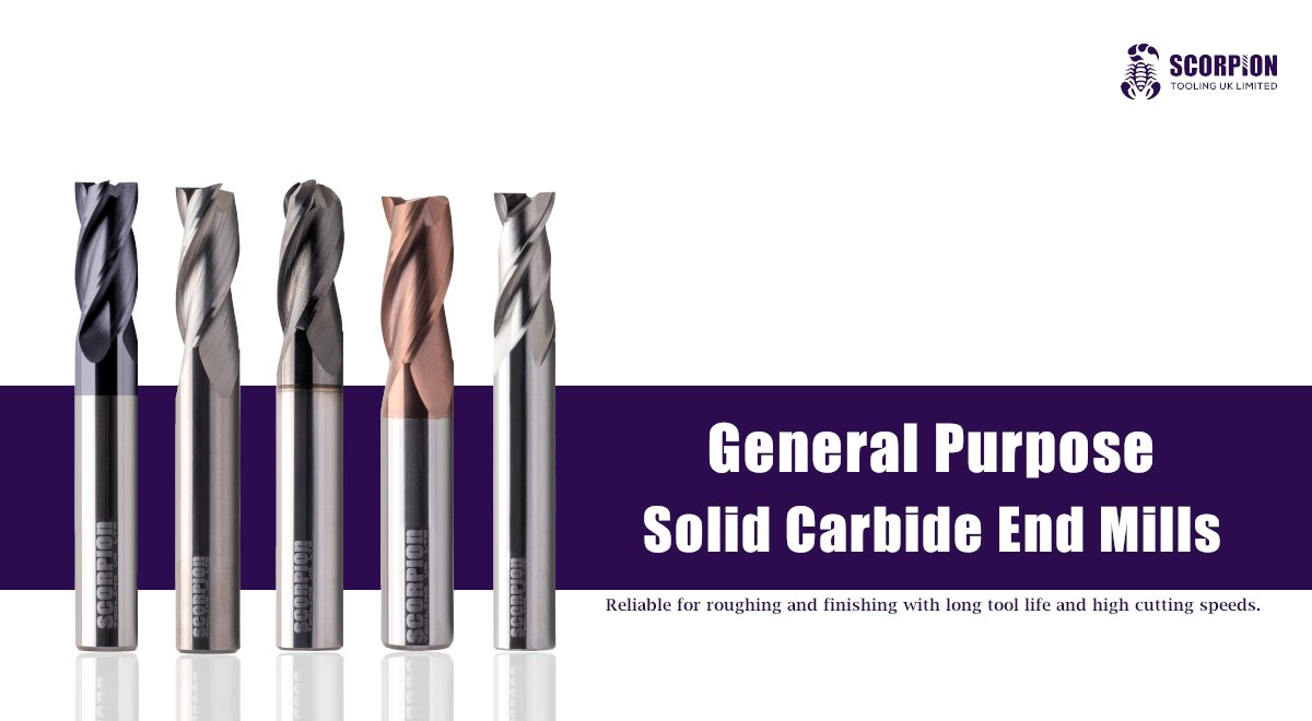 Our standard range of #solidcarbide end mills are designed for general #milling applications. Different #coatings are available to enhance tool life and productivity. Get in touch with us to know more! #ukmfg