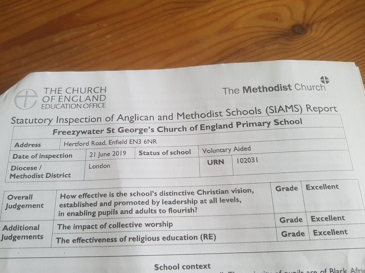StGeorgeEnfield's tweet photo. Brilliant! Our parish school got 'Excellent' in all areas from SIAMS. Congratulations to Michelle Sheehan, our headteacher and all her staff. https://t.co/0etZbzRviQ
