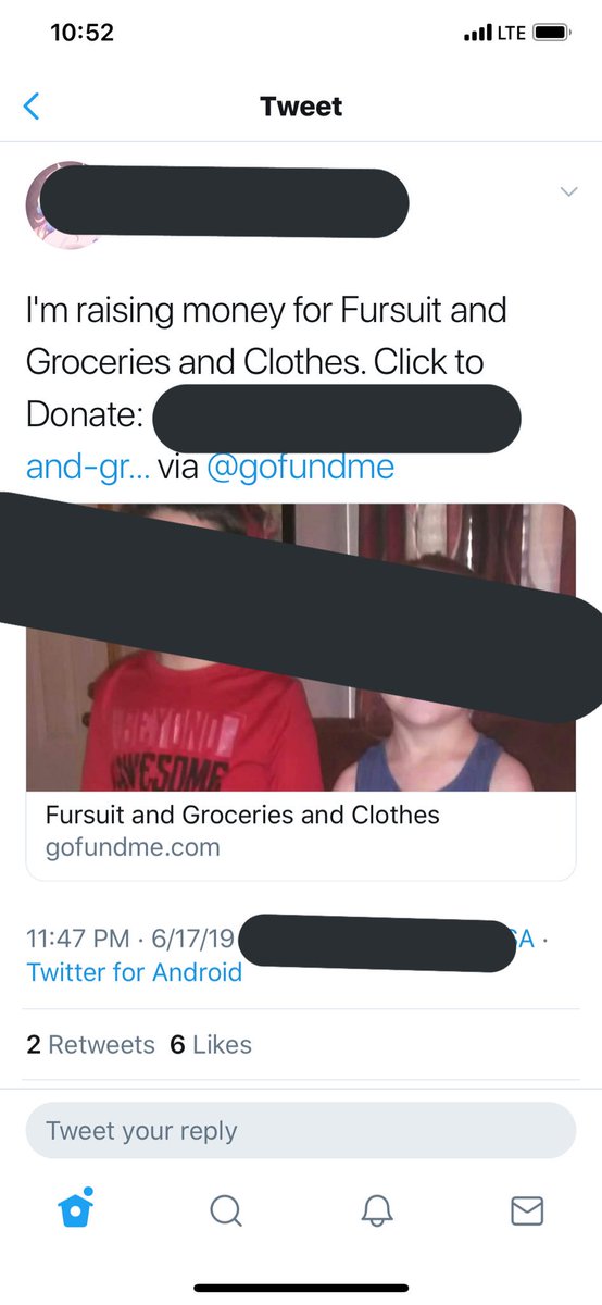 TrashPanda64OwO's tweet image. Okay I’m blocking out names and references to this person please do not try to find them. BUT HOLY SHIT DO NOT PRIORITIZE A GODDAMN FURSUIT OVER YOUR KIDS FOOD AND BILLS FOR YOUR HOUSE WHAT IN THE ACTUAL FUCK?!?!?!!??!!!?? #ItsTimeToStop