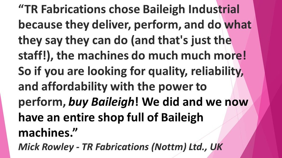 Baileigh_UK's tweet photo. We’re not just proud of our machines. We’re proud of what they help our customers create. 

Read more about us here… https://t.co/3sJBJKKQYA

#MACH2020 #baileigh_uk #sheetmetal #metalforming #Ukmfg #MiMFamily #F1 #machinery #Metalworking #AMS19 #Toolfair #motorchat @MECHANEXShow https://t.co/cgICIg2mk0