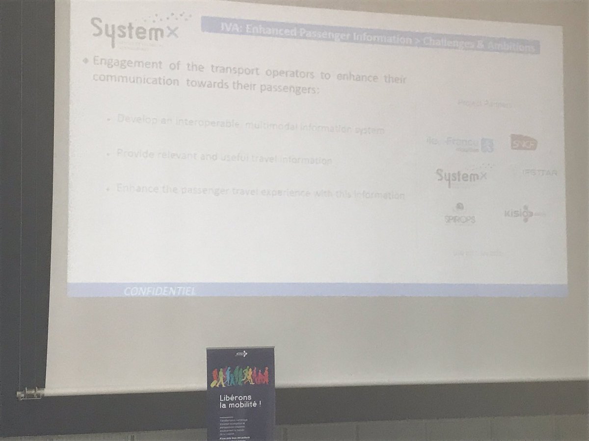 bbilloud's tweet photo. LT #transitdata2019 Symposium in Paris : Mostepha Khouadija / @IRTSystemX presenting IVA project (Augmented Passenger Information) ๐ how to enhance passenger information with #transit #data and @Navitia trip planner in @iledefrance Region https://t.co/gORPfyE7uM